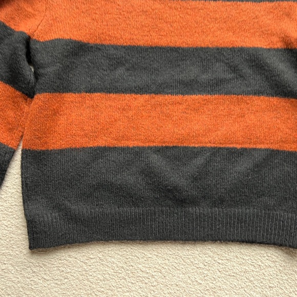 NWT Worthington Black Bronze Wave Striped Crew Neck Long Sleeve Sweater Top Sz S - Picture 12 of 13